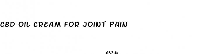 cbd oil cream for joint pain