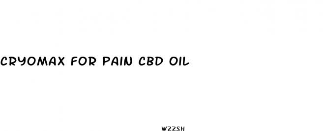 cryomax for pain cbd oil