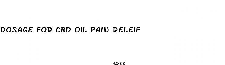dosage for cbd oil pain releif