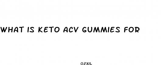 what is keto acv gummies for
