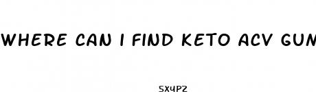 where can i find keto acv gummies