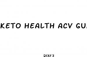 keto health acv gummies