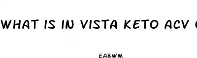 what is in vista keto acv gummies