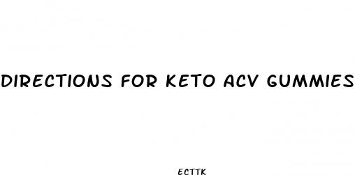 directions for keto acv gummies