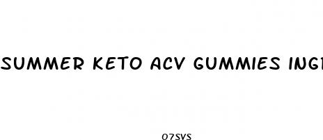 summer keto acv gummies ingredients