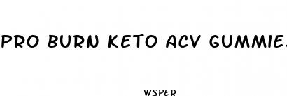 pro burn keto acv gummies