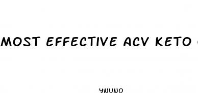 most effective acv keto gummies